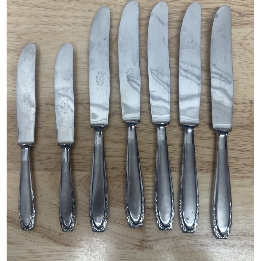T. Fernandes 85 inox Guimaraes Set Of 7‎ Knifes Portugal 2 Butter 5 Regular #AA